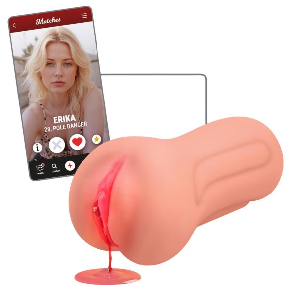 Intense First Time Erica - masturbatorius - realistiška vagina - kūno spalvos