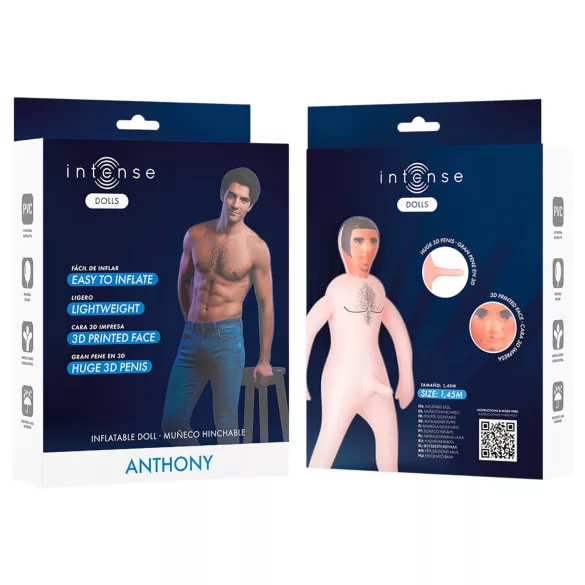 Intense Dolls Anthony - pripučiama sekso lėlė vyras - lateksas