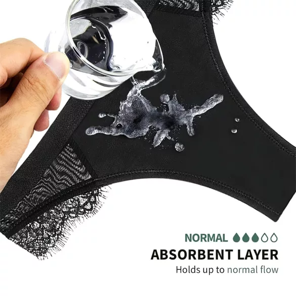 Adalet Flora Normal - menstruacinės kelnaitės - juodos