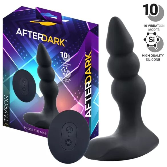AfterDark - vibruojantis prostatos masažuoklis - juodas
