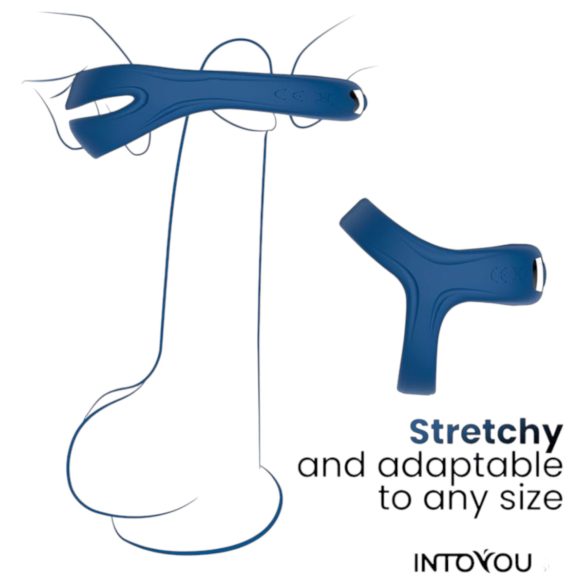 INTOYOU - vibruojantis penio ir sėklidžių žiedas - mėlynas