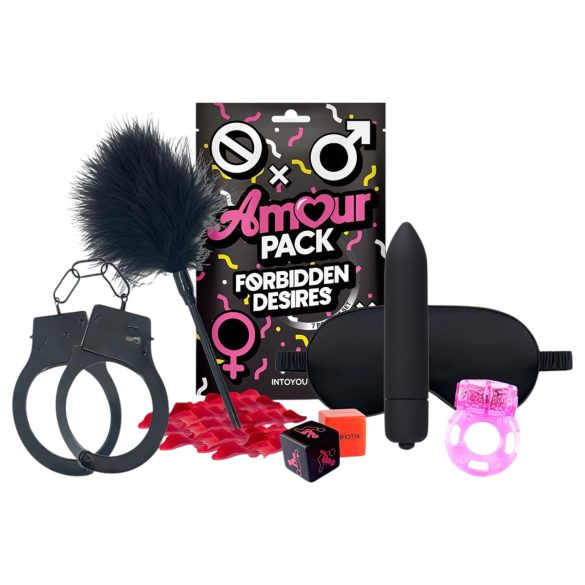 Amour Pack Forbidden Desires - pradinis rinkinys su vibratoriumi - 7 dalių