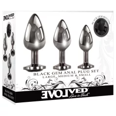   Evolved Black Gem - metalinis analinis kaiščių rinkinys - juodas akmuo
