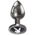 Playboy Tux - analinis kaištis - mažas (sidabras)