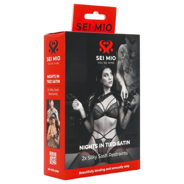Sei Mio - Atlaso raišteliai (juodi)
