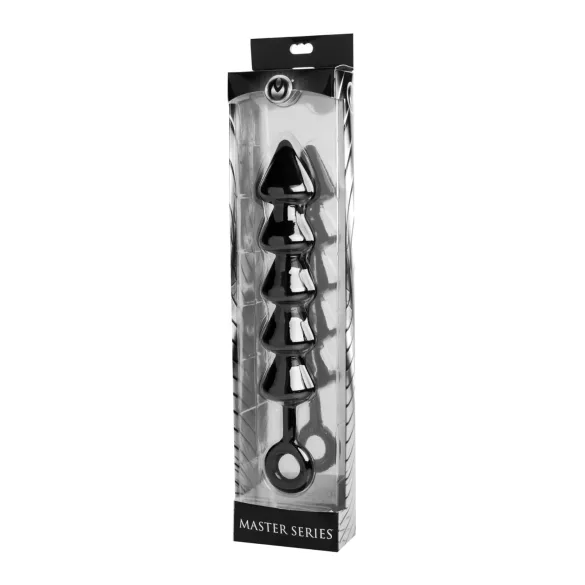 Spades - analinis dildo su burbuliukais - juodas