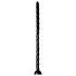 Hosed - analinis dildo - plonas banguotas - juodas - 18 cm