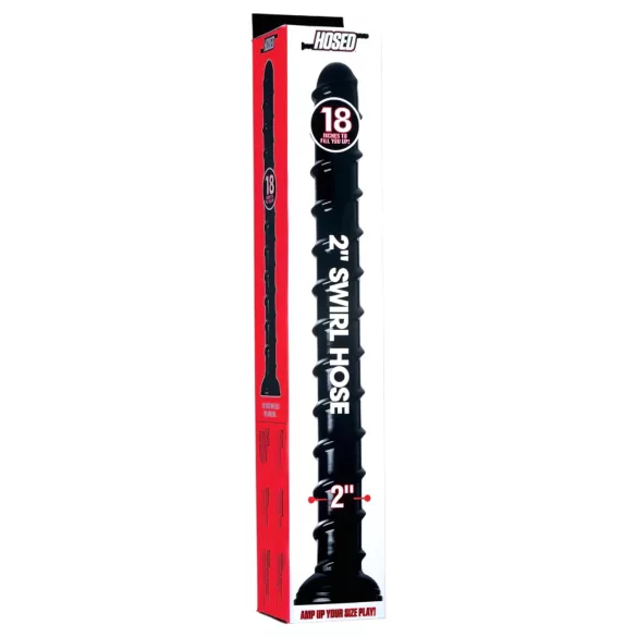 Hosed Swirl Tchick - analinis dildo - ilgas - juodas