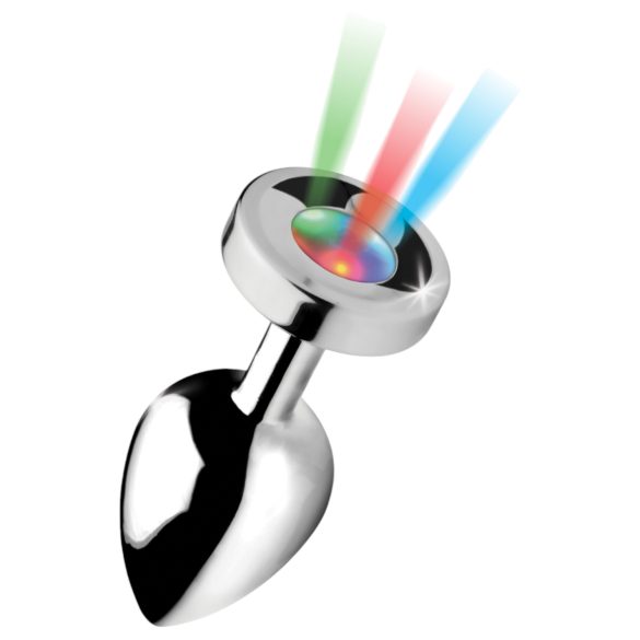 Booty Sparks - analinis kaištis su šviesa - didelis - sidabrinis