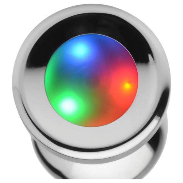 Booty Sparks - analinis kaištis su šviesa - didelis - sidabrinis