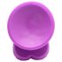 XR Brands POP - su siurbtuku, su sėklidėmis dildo - 19 cm (violetinė)