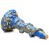 Kraken Padaro Spiralinis Aštuonkojo Dildo - 21cm (auksinis-mėlynas)