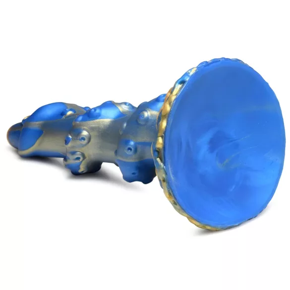 Creature Cocks Kraken - dildo su spiraliniu čiuptuvu - 21 cm - auksinis mėlynas