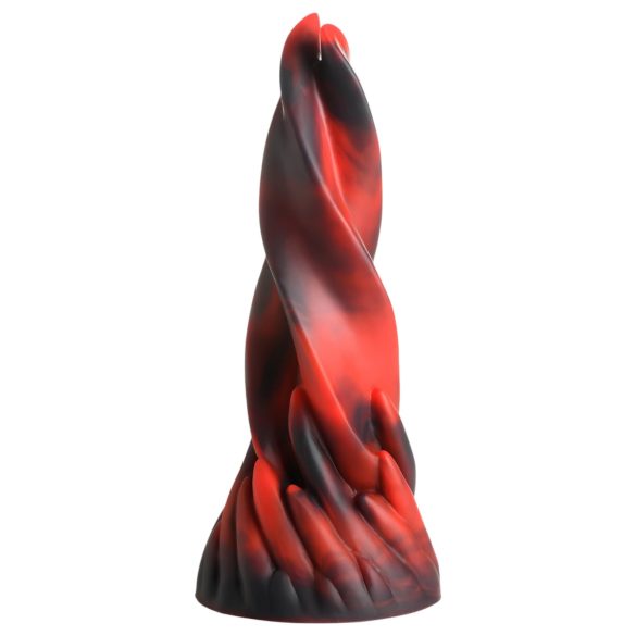 Creature Cocks Hell Kiss - Spiralinis silikoninis dildo - 19 cm (raudonas)