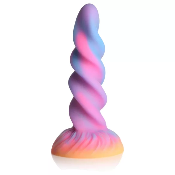 Creature Cocks - dildo šviečiantis vienaragis - silikonas violetinė rožinė