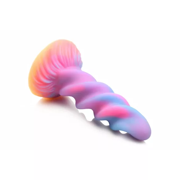 Creature Cocks - dildo šviečiantis vienaragis - silikonas violetinė rožinė