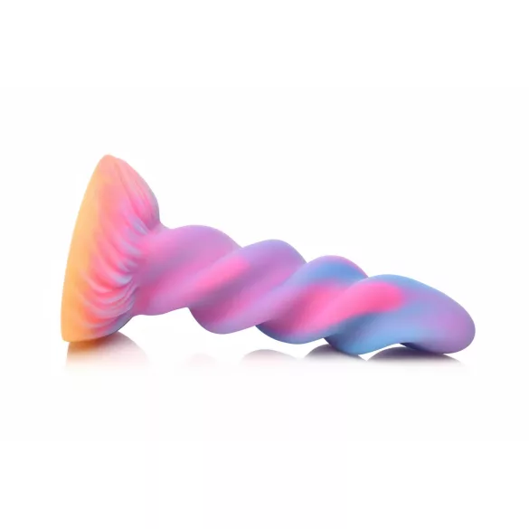 Creature Cocks - dildo šviečiantis vienaragis - silikonas violetinė rožinė