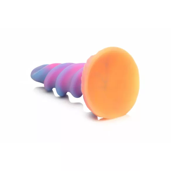 Creature Cocks - dildo šviečiantis vienaragis - silikonas violetinė rožinė
