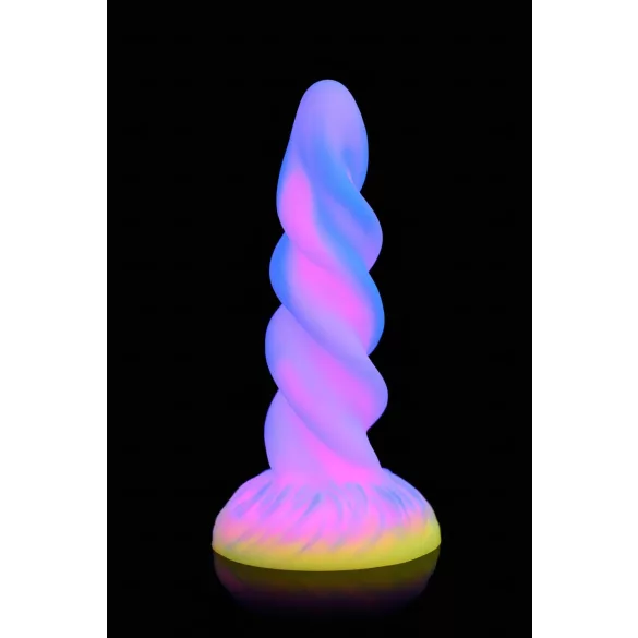 Creature Cocks - dildo šviečiantis vienaragis - silikonas violetinė rožinė