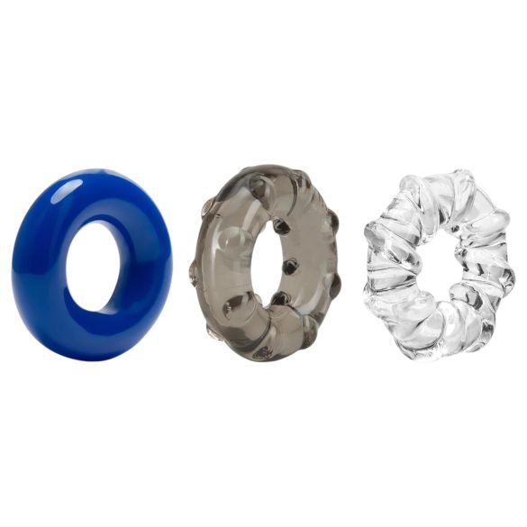Stay Hard - penio žiedų rinkinys - 3 vnt spalvoti