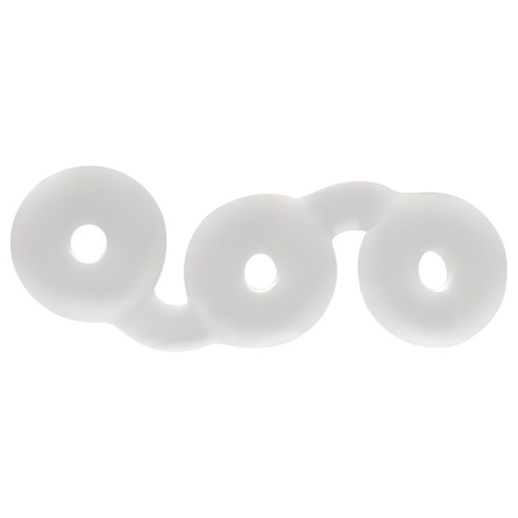 Perfect Fit Triple - penio žiedų rinkinys - balti