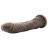 Dr. Skin - realistiškas dildo su siurbtuku - rudas - 20,5 cm