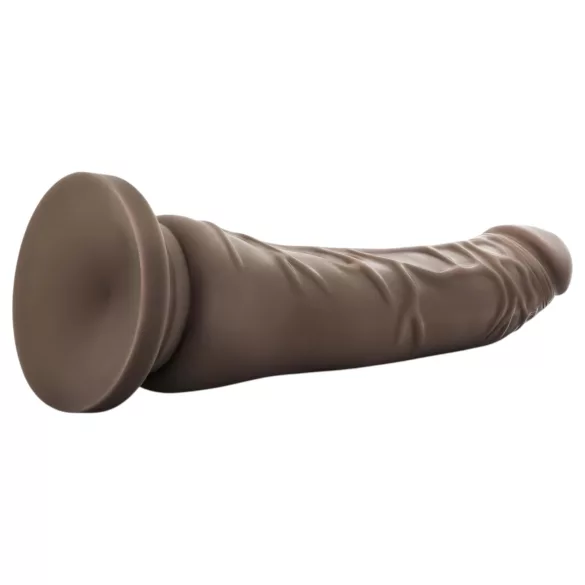 Dr. Skin - realistiškas dildo su siurbtuku - rudas - 20,5 cm