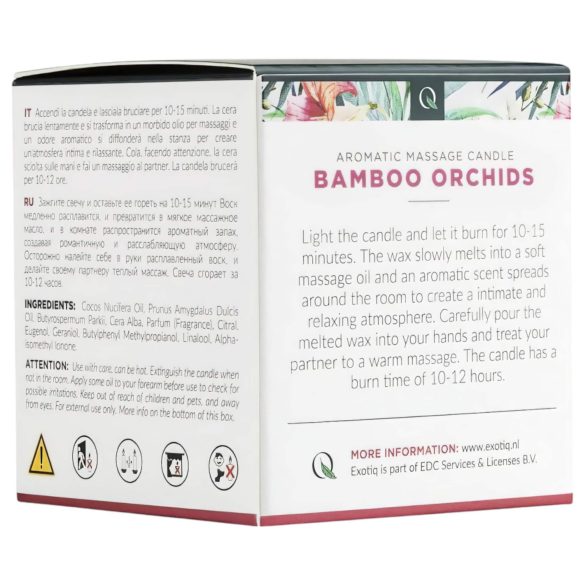 Exotiq Bamboo Orchids - masažinė žvakė (60g)
