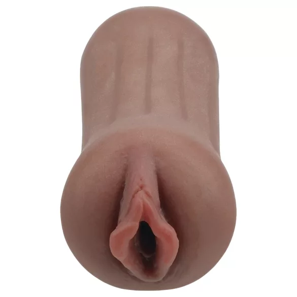 XKIN Beauty Queen Lulu - tikroviškas dirbtinis vagina masturbatorius (tamsi natūrali spalva)