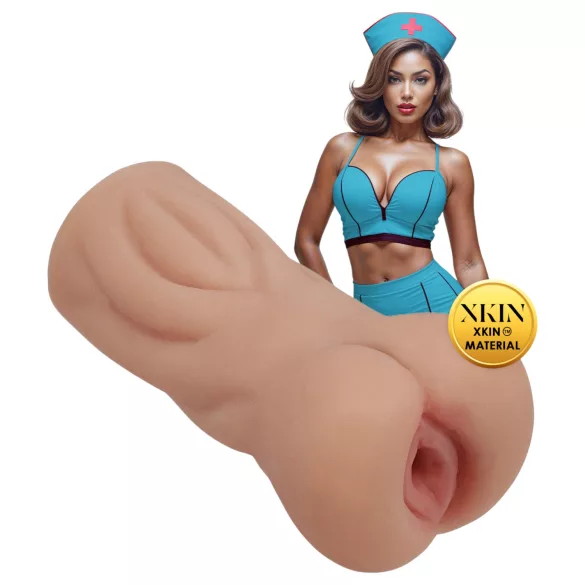 XKIN Naughty Nurse Trixie - realistiška dirbtinė vagina masturbatorius (natūralios spalvos)
