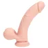 RealRock - dvigubo tankio tikroviškas vibratorius (kūno spalvos) - 18 cm