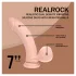 RealRock - dvigubo tankio tikroviškas vibratorius (kūno spalvos) - 18 cm