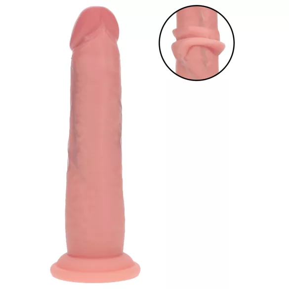 RealRock - dvigubo tankio realistiškas dildo (kūno spalvos) - 18,5 cm