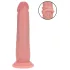 RealRock - dvigubo tankio realistiškas dildo (kūno spalvos) - 18,5 cm