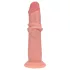 RealRock - dvigubo tankio realistiškas dildo (kūno spalvos) - 18,5 cm