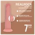RealRock - dvigubo tankio realistiškas dildo (kūno spalvos) - 18,5 cm
