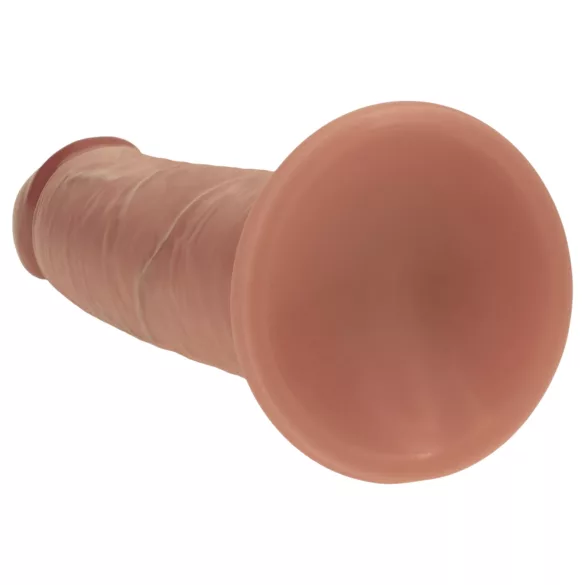 RealRock - dvigubo tankio tikroviškas dildo (įdegio spalvos) - 20,5 cm