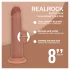 RealRock - dvigubo tankio tikroviškas dildo (įdegio spalvos) - 20,5 cm
