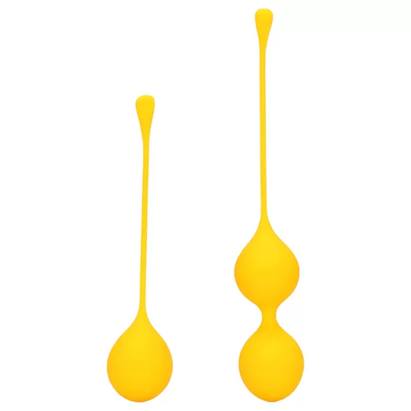 Loveline - vaginaliniai kamuoliukai rinkinys - 2 vnt - silikonas - geltoni