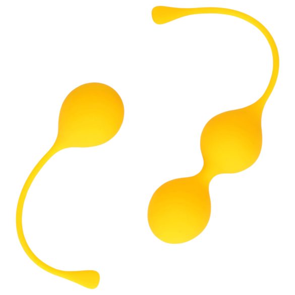 Loveline - vaginaliniai kamuoliukai rinkinys - 2 vnt - silikonas - geltoni