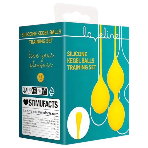 Loveline - vaginaliniai kamuoliukai rinkinys - 2 vnt - silikonas - geltoni