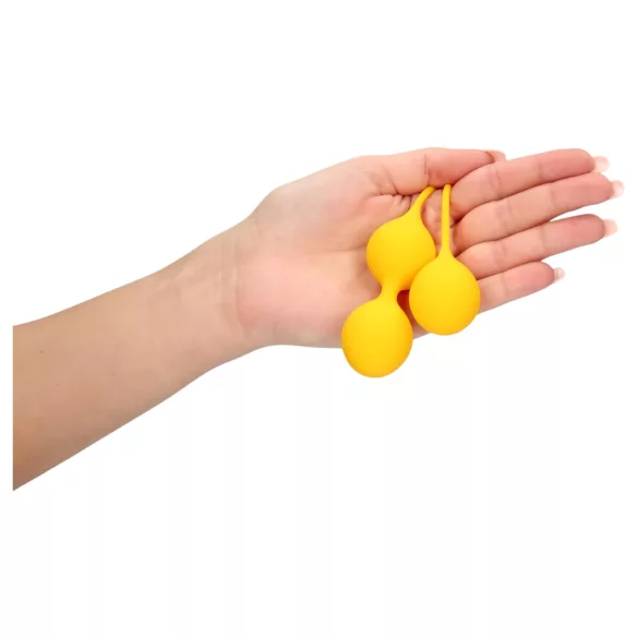 Loveline - vaginaliniai kamuoliukai rinkinys - 2 vnt - silikonas - geltoni