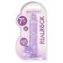 RealRock - permatomas realistiškas dildo - violetinis - 17 cm