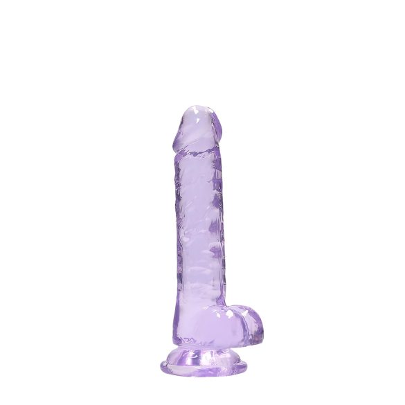 RealRock - permatomas realistiškas dildo - violetinis - 17 cm
