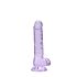 RealRock - permatomas realistiškas dildo - violetinis - 17 cm