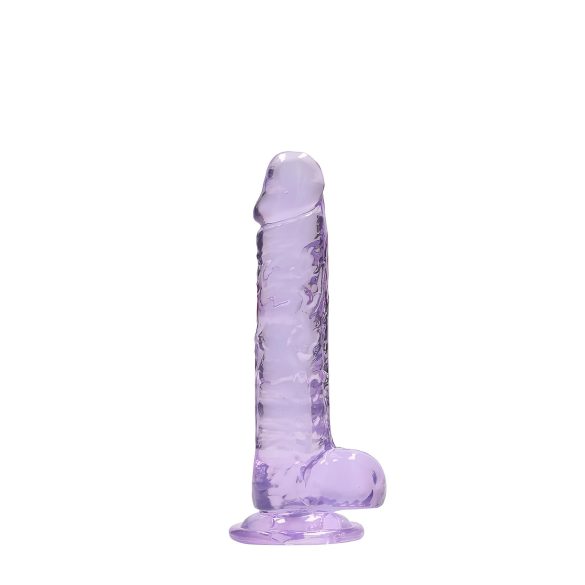 RealRock - permatomas realistiškas dildo - violetinis - 17 cm