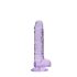 RealRock - permatomas realistiškas dildo - violetinis - 17 cm
