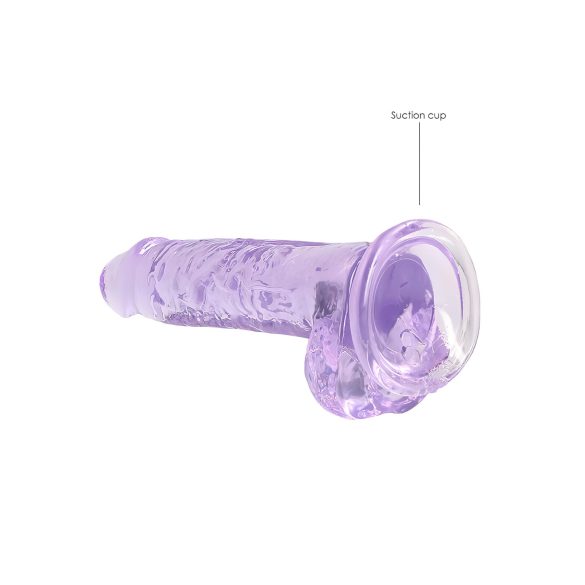 RealRock - permatomas realistiškas dildo - violetinis - 17 cm