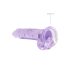RealRock - permatomas realistiškas dildo - violetinis - 17 cm