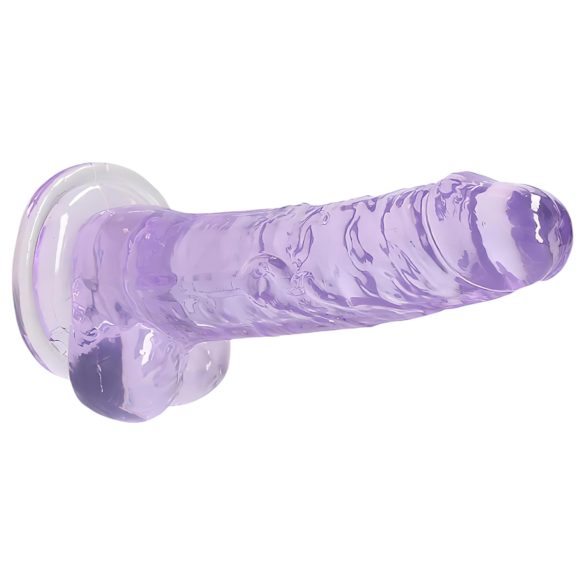 RealRock - permatomas realistiškas dildo - violetinis - 17 cm